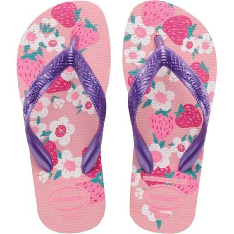 Sandália Kids Havaianas Flores Rosa 27/28 Par