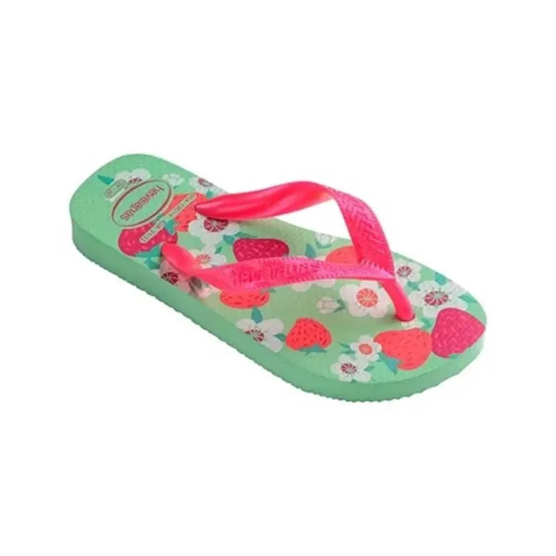 Sandália Havaianas Kids Flores Verde Jardim 27/28
