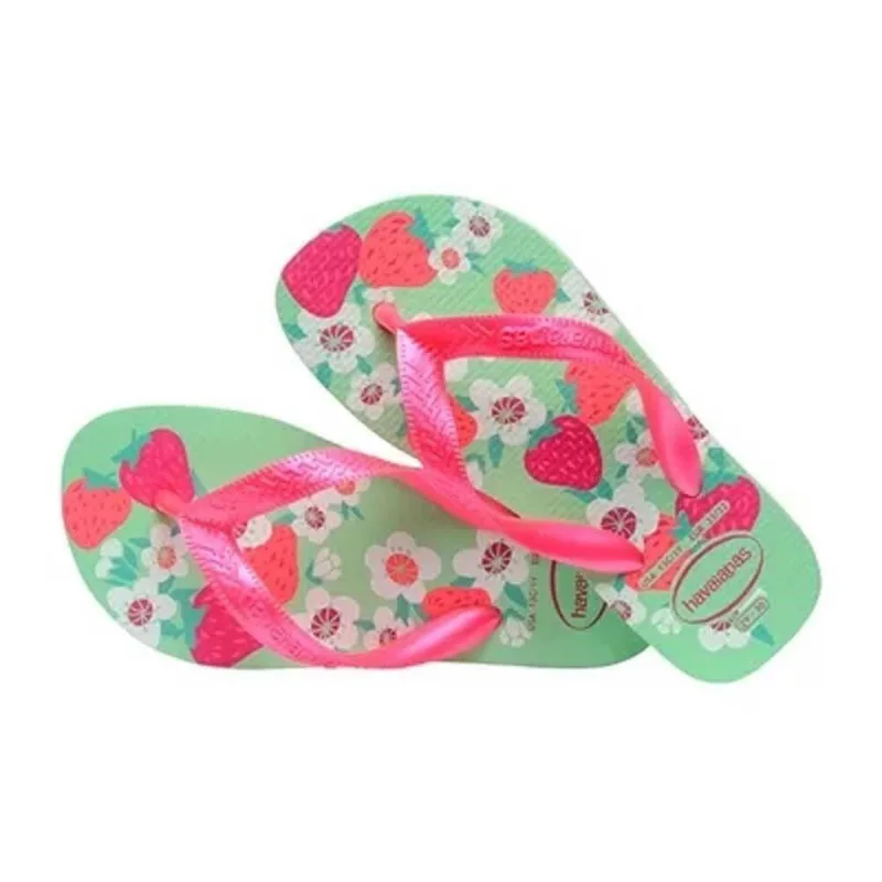 Sandália Havaianas Kids Flores Verde Jardim 29/30