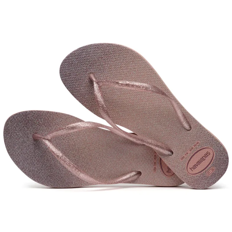 Sandália Havaianas Feminina Slim Gloss Rosa Crocus 35/36 - HAVAIANAS