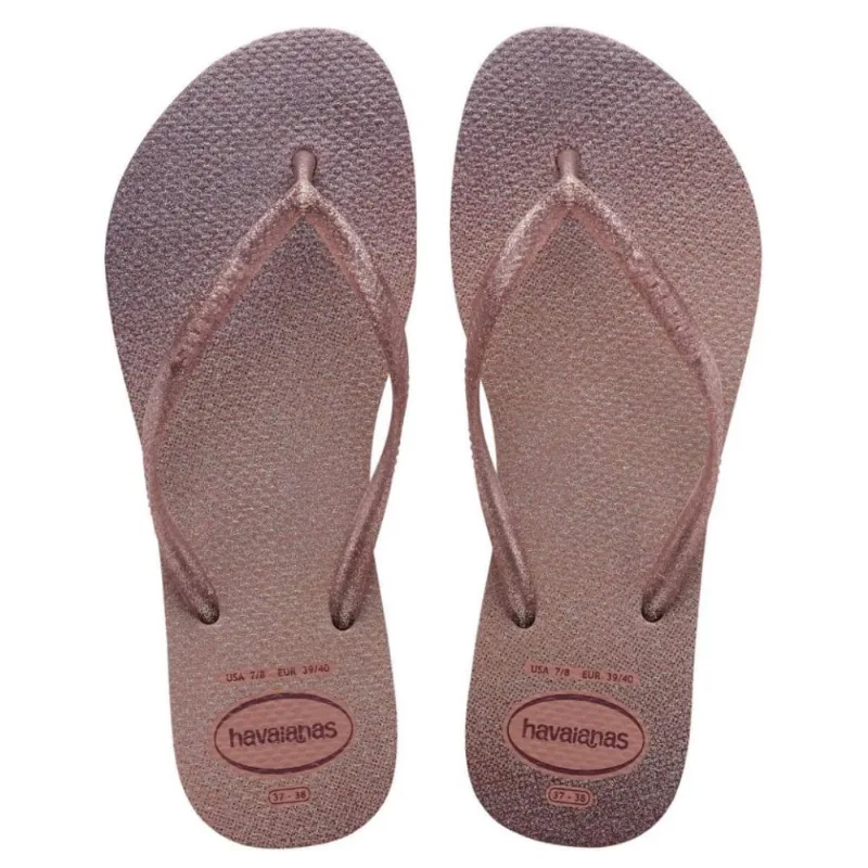 Sandália Havaianas Feminina Slim Gloss Rosa Crocus 37/38