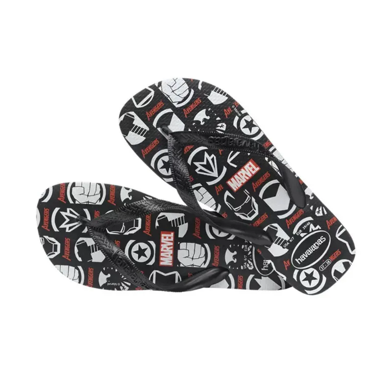 Sandália Havaianas Adulto Top Logomania Marvel Preto 37/38 - HAVAIANAS