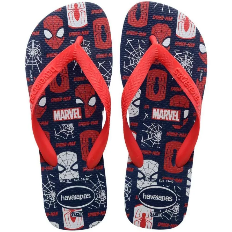 Sandália Havaianas Adulto Top Logomania Marvel Marinho 41/42