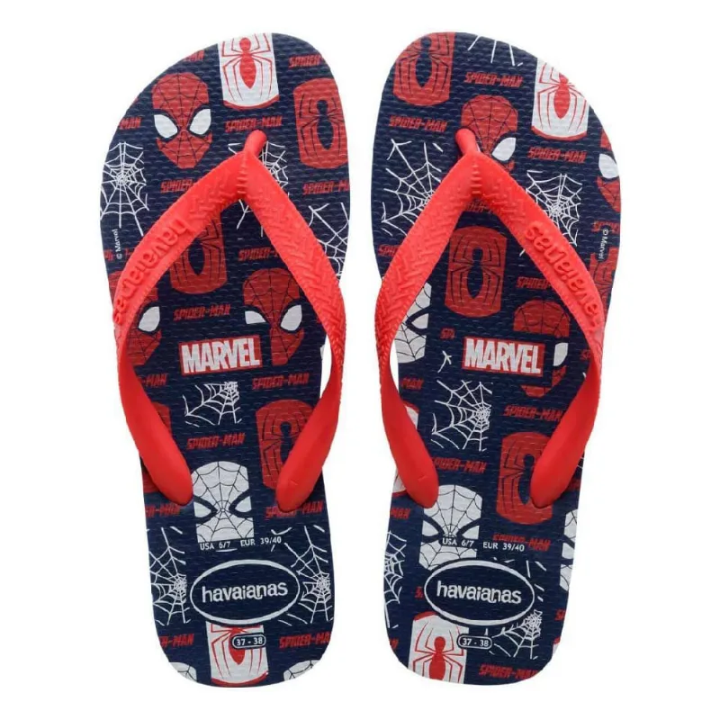 Sandália Havaianas Adulto Top Logomania Marvel Marinho 43/44