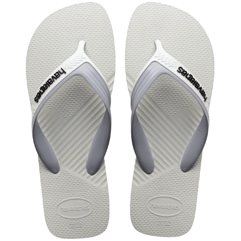 Chinelo Branco/Cinza Gelo Dual Havaianas n° 45/46 Men