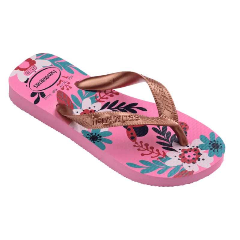 Sandália Havaianas Kids Flores Pink Lemonade 27/28