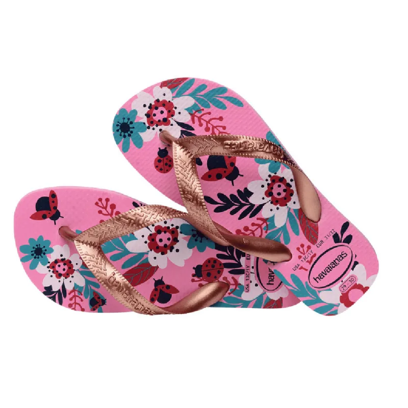 Sandália Havaianas Kids Flores Pink Lemonade 29/30 - Havaianas