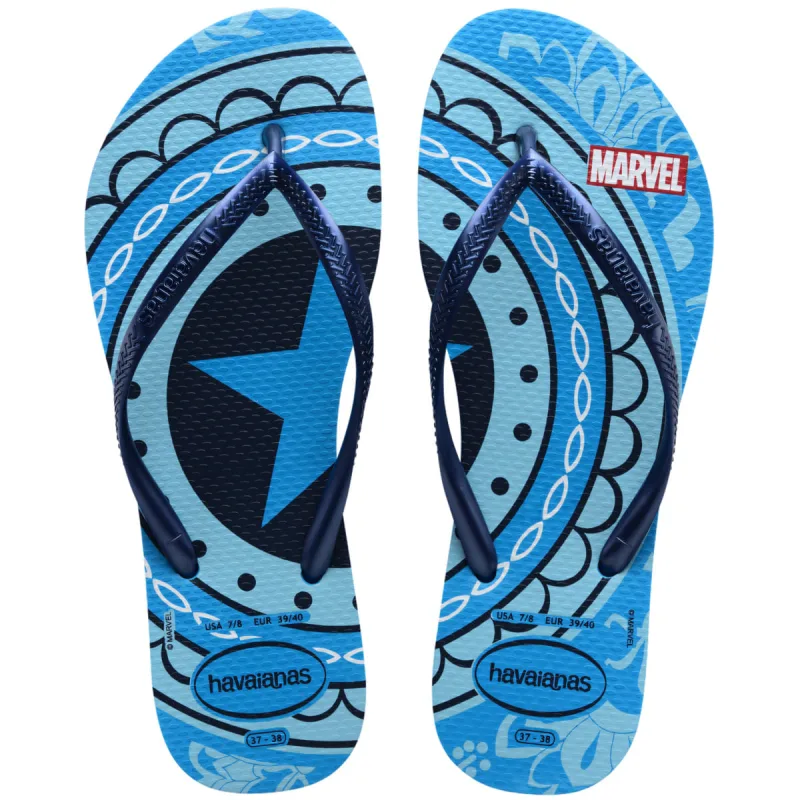 Sandália Havaianas Adulto Slim Marvel Turquesa 39/40 - Havaianas