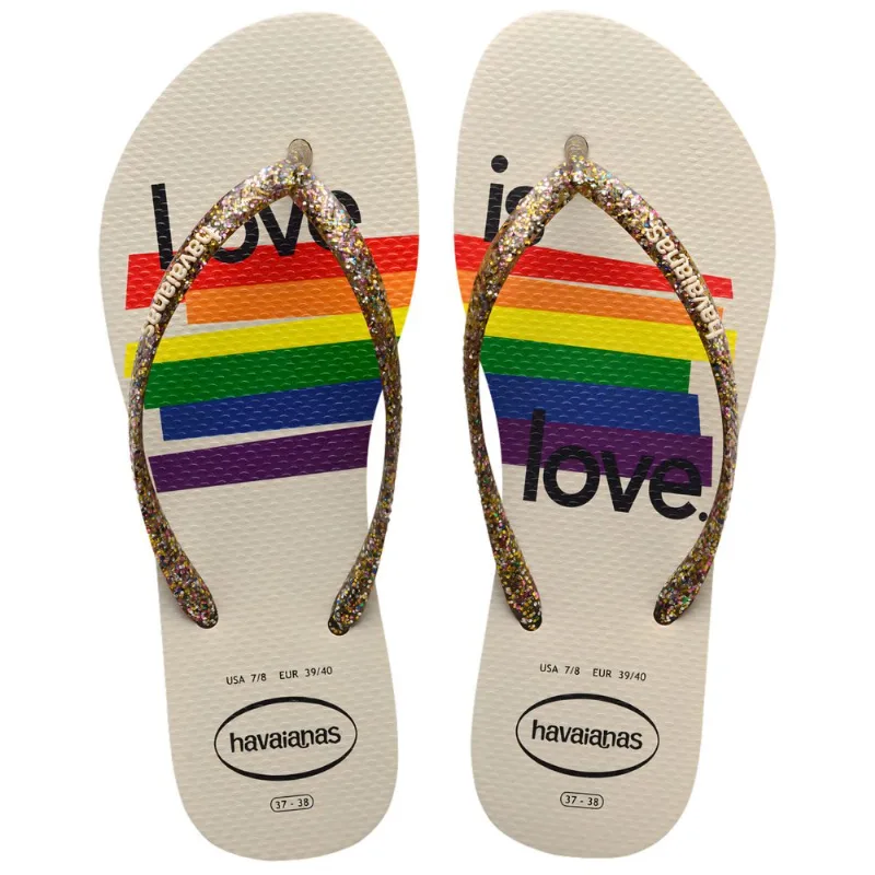 Sandália Havaians Unissex Slim Pride II Havaianas Bege Palha 41/42