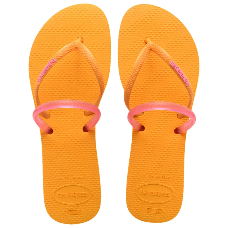 Sandália Havaianas Feminina Flat Duo Laranja Citrus 37/38 - Havaianas - Vestuário