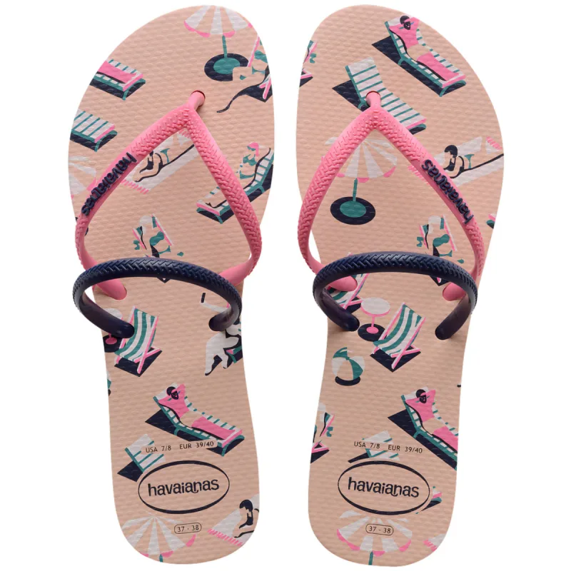 Sandália Havaianas Feminina Flat Duo Vibes Rosa Ballet 35/36 - Havaianas - Vestuário