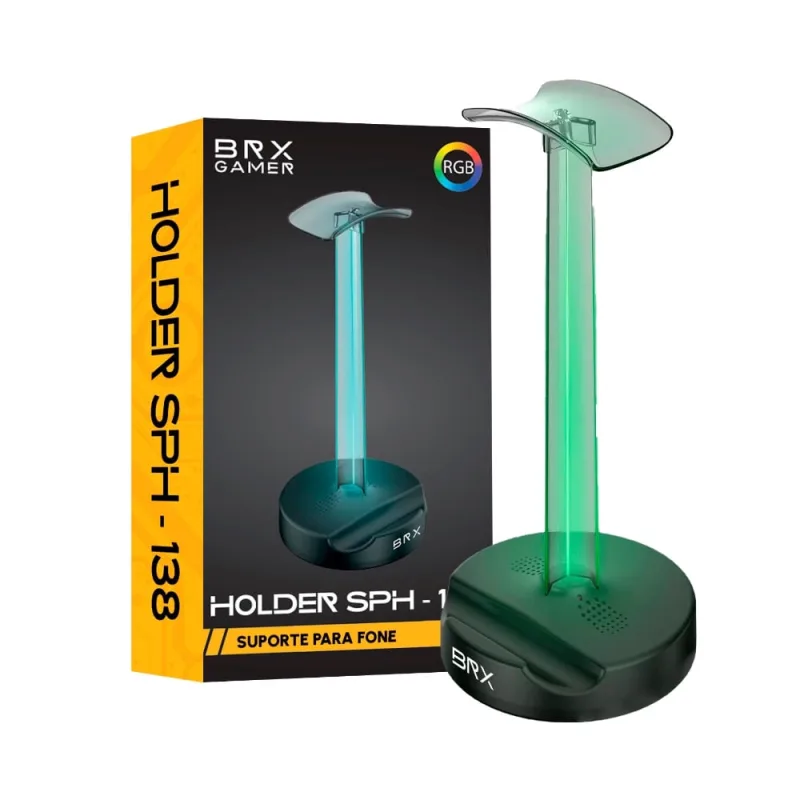 Suporte para Headset RGB SPH-18 BRX - BRX - áudio