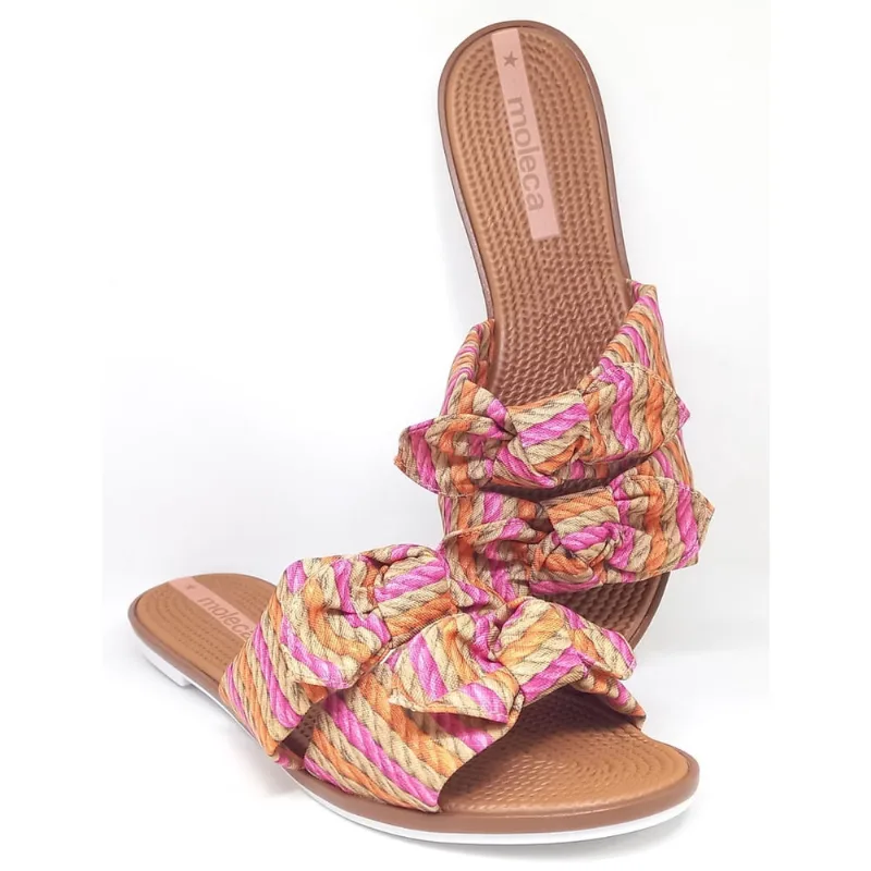 Chinelo Moleca Laço Slide Feminino Sandalia Confortável Macio