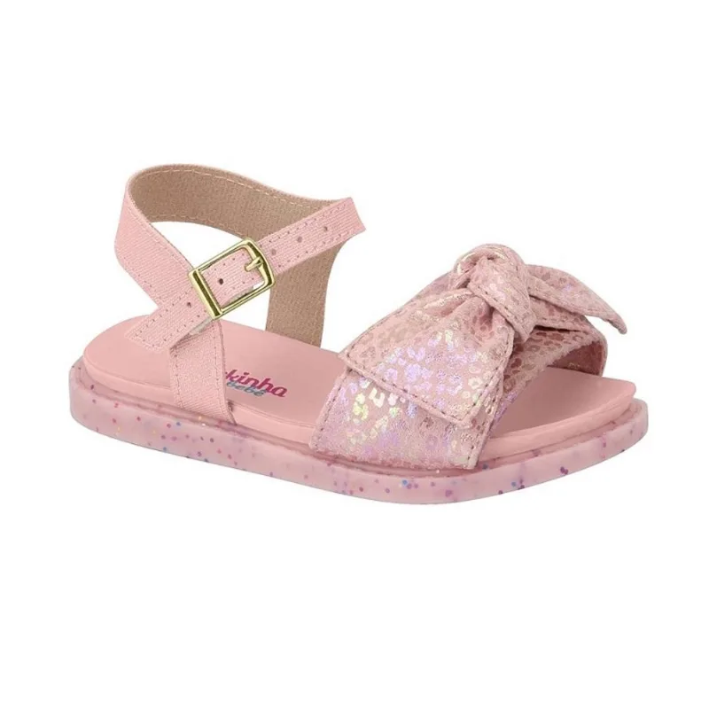 Sandália Fem Infantil Molekinha Camurça Onça Rosa 2714.102