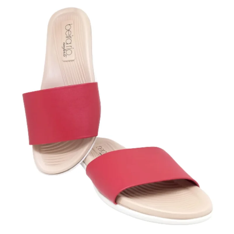 Chinelo Beira Rio Rasteirinha Feminino Sandalia Slide Confortável Macio Super Leve Fácil de Calçar Uma Tira