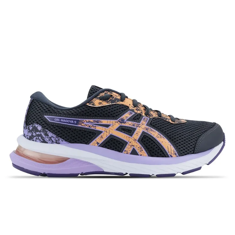 Tênis Asics Gel Nagoya 5 Cinza Escuro / Lilás - Feminino