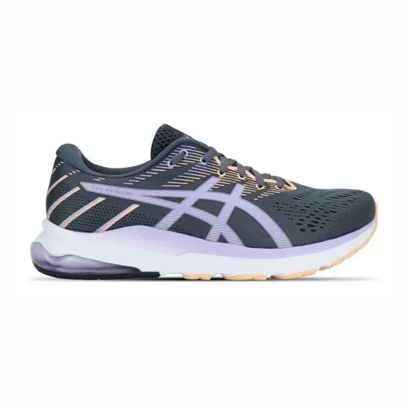 Tênis Asics Gel Shinobi Feminino Cinza Roxo Corrida Academia