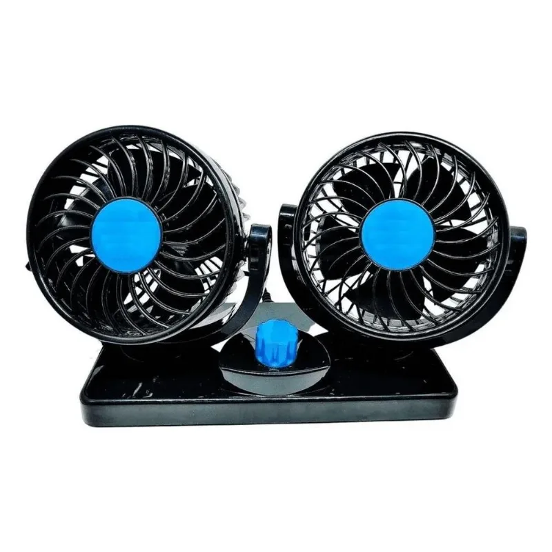 Ventilador Automotivo Duplo Carro Caminhão Van Ajustável 12v