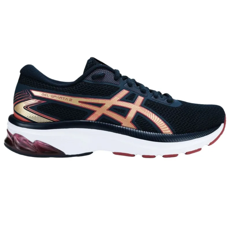Tênis Asics Gel-Sparta 2 Feminino Azul e Dourado