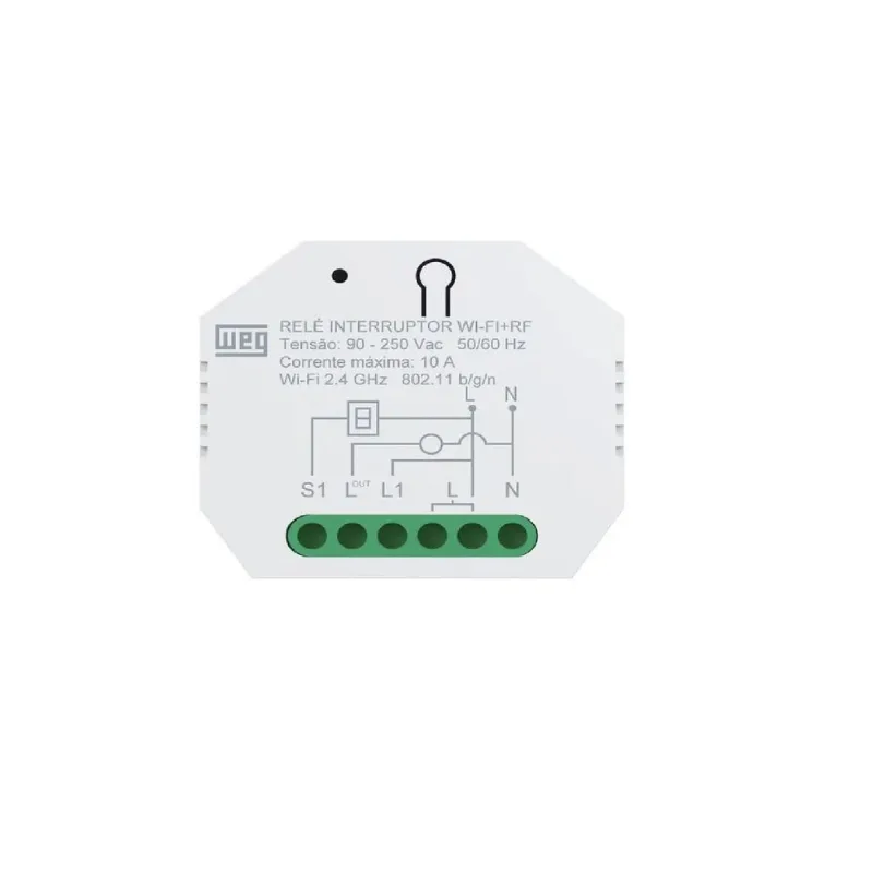 rele interruptor wifi+rf 10a weg cinza - 15718934