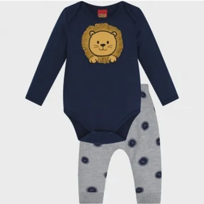 Conjunto Manga Longa Bebê Menino kyly