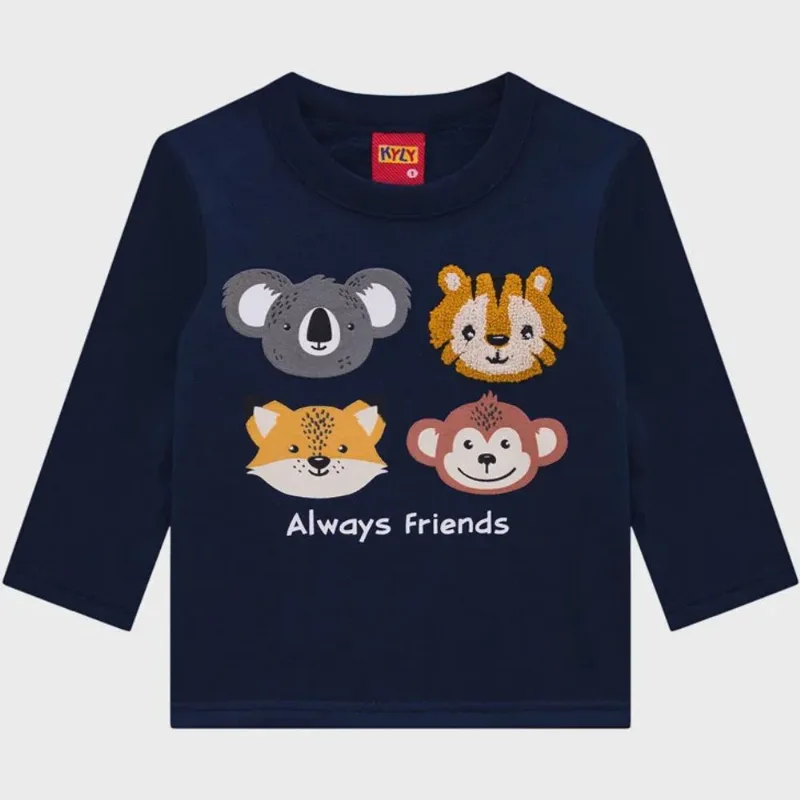 Conjunto Moletom Bebê Masculino Kyly Animais