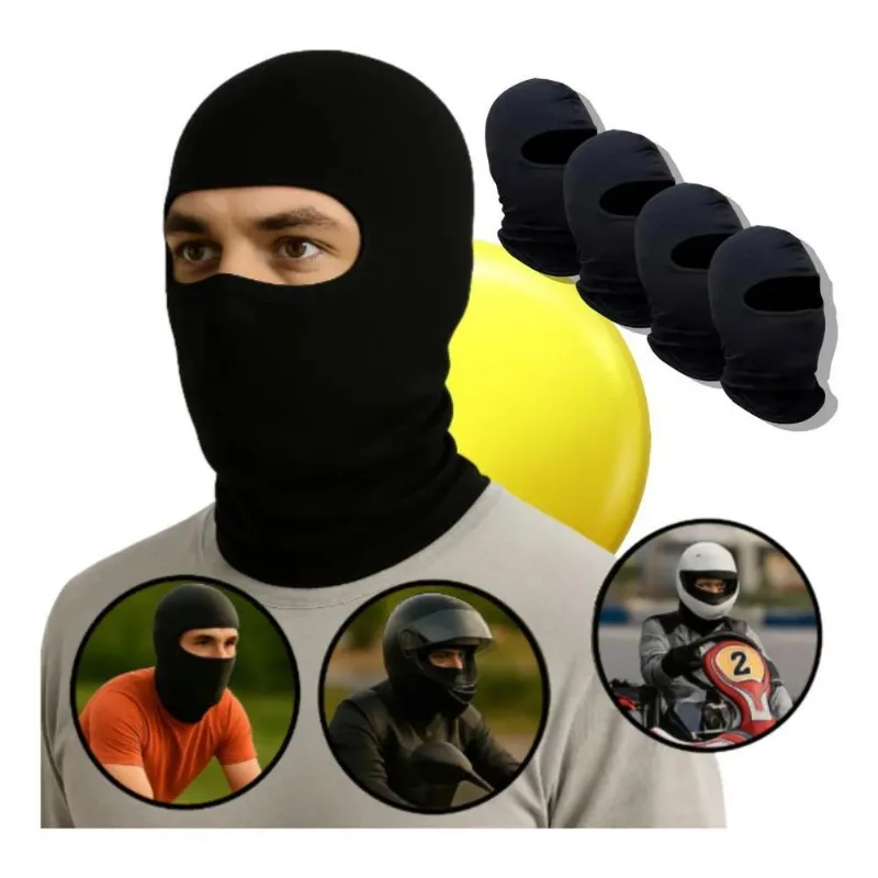 3x Kit 4 Balaclava Touca Ninja Toca Bandana Térmica Com Uv5