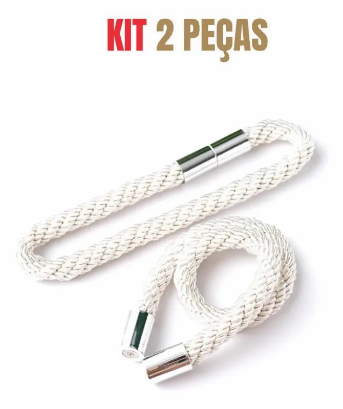 3x Kit Prendedor Para Cortina Abraçadeira Magnética Cordão 2
