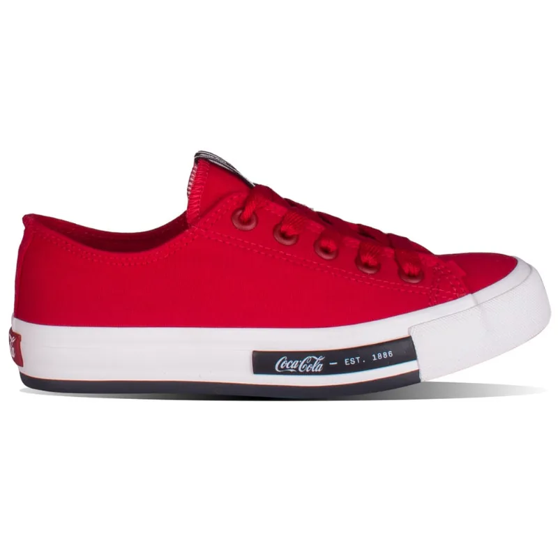 Tênis feminino coca-cola daytona CC1947 casual confortável