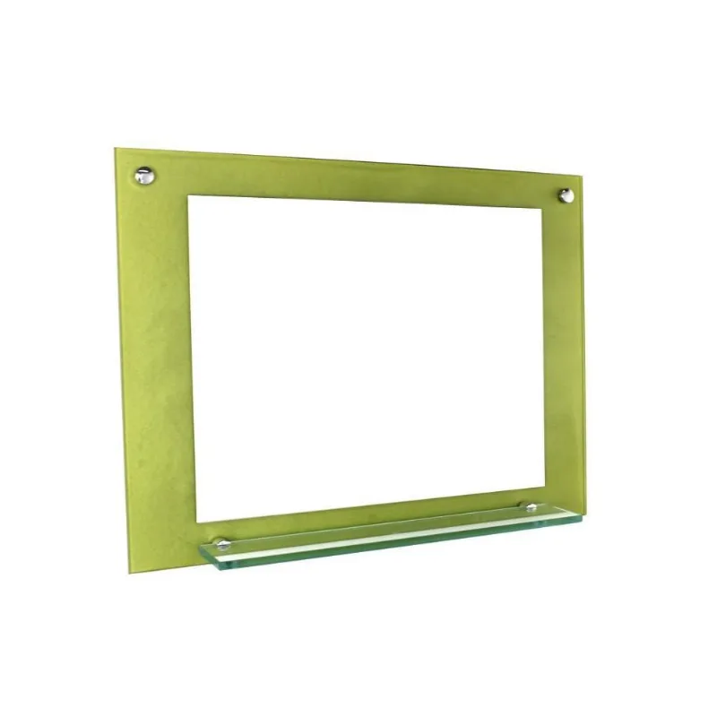 Espelho Para Banheiro Com Prateleira 70Cm Verde Oliva