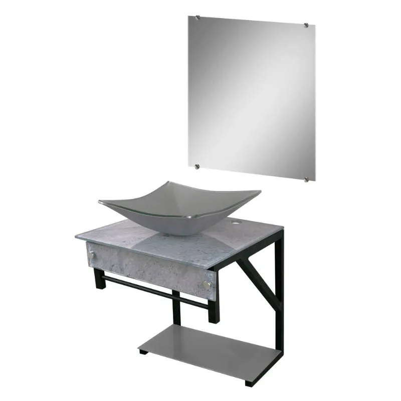 Gabinete De Vidro Vmex Reto S50CQ PPR Cimento QMD