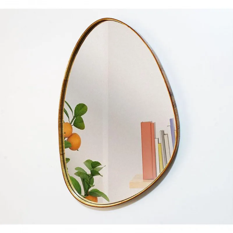 Espelho Organico Moldura Em Lamina De Madeira 40cm X 30cm Com Borda Lançamento Luxo
