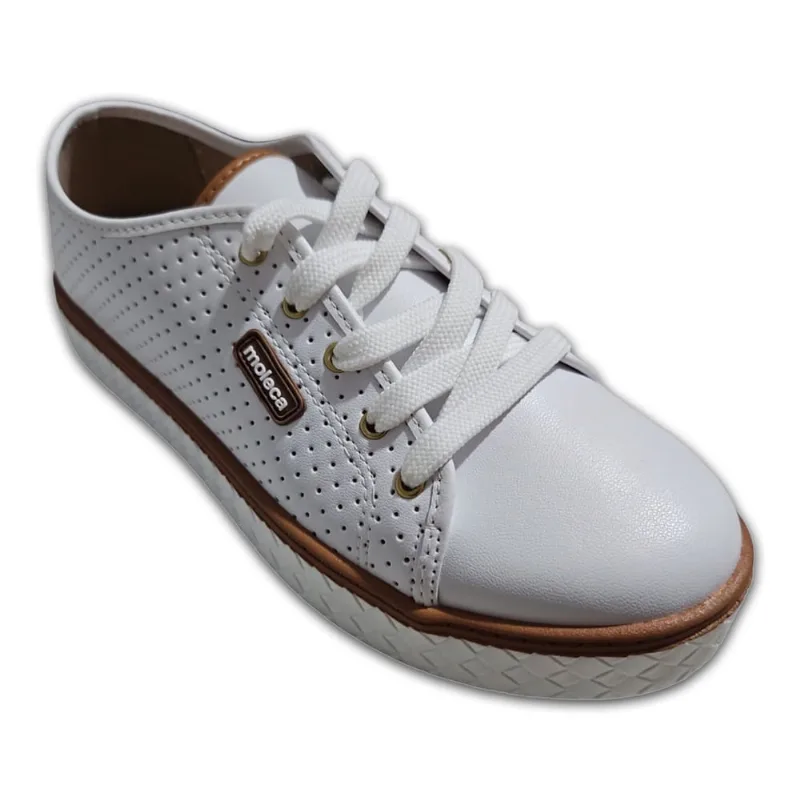 Tenis Feminino Moleca Casual Turim Microperfuros Confortavel