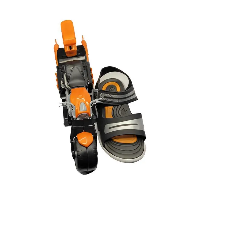 Sandália Infantil Menino Kidy Toys Preto/Laranja 0002-0230 (Brinquedo) preto