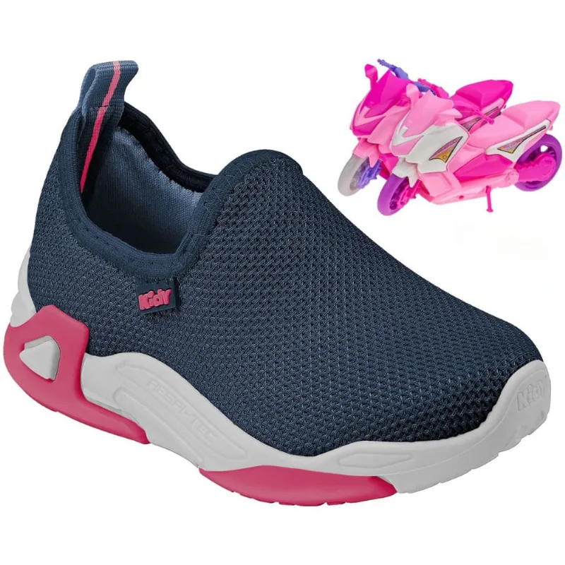 Tenis Infantil Menina Calce Facil com Brinquedo Kidy 007.1634