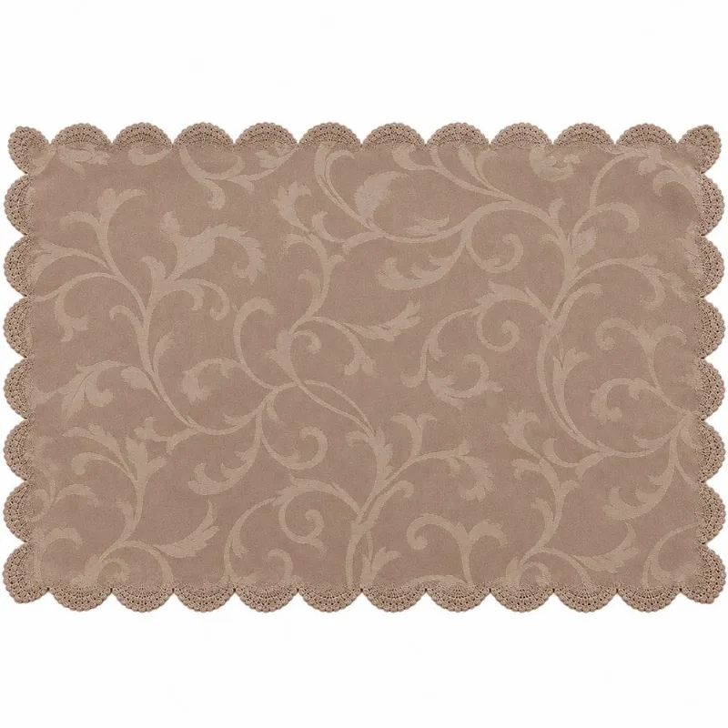 Jogo 2 Americanos Jacquard 35x50cm 100% Poliéster Tessi Areia