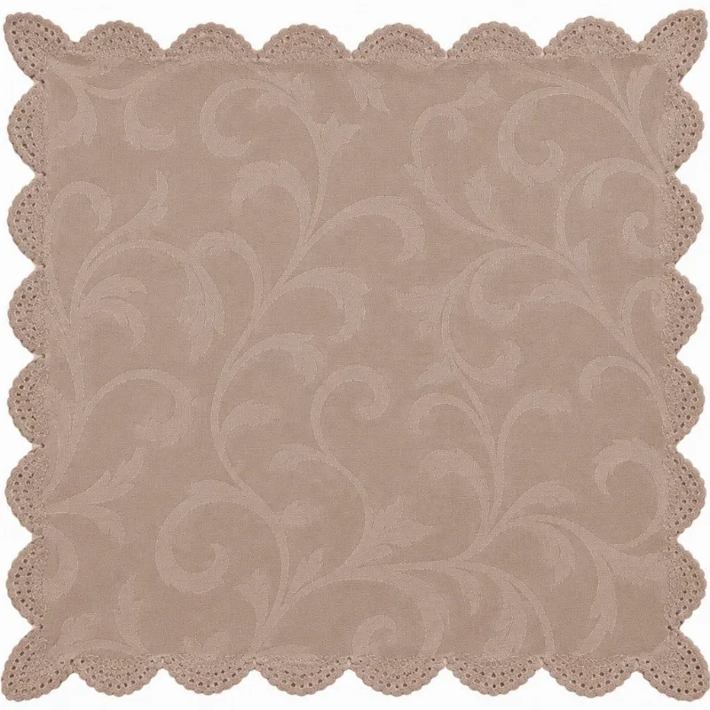 Jogo 4 Guardanapos Jacquard 40x40cm 100% Poliéster Tessi Areia