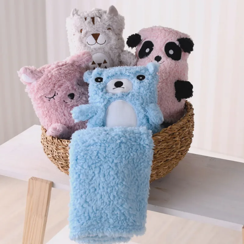 Manta para Bebês em Pelúcia Sherpa Funny Cachorrinho Azul 1,00 x 0,75