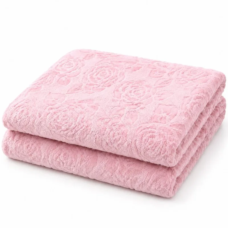 Manta Casal Brushed Flannel 180x220cm 100% Poliéster Tessi Rosê Místico