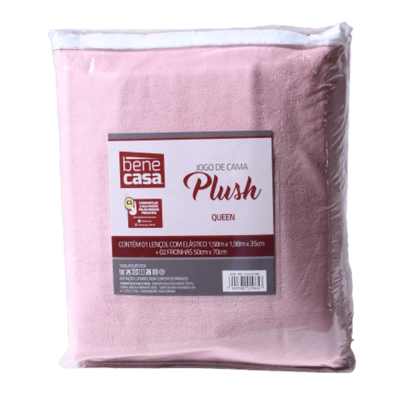 Jogo De Lençol Casal Plush Extra Quentinho C/ Elástico Bene Casa