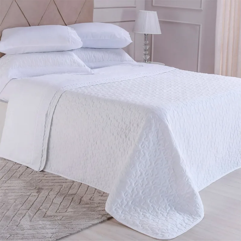 Kit Enxoval Bordado Inglês 7 Peças Queen Branca - Bene Casa