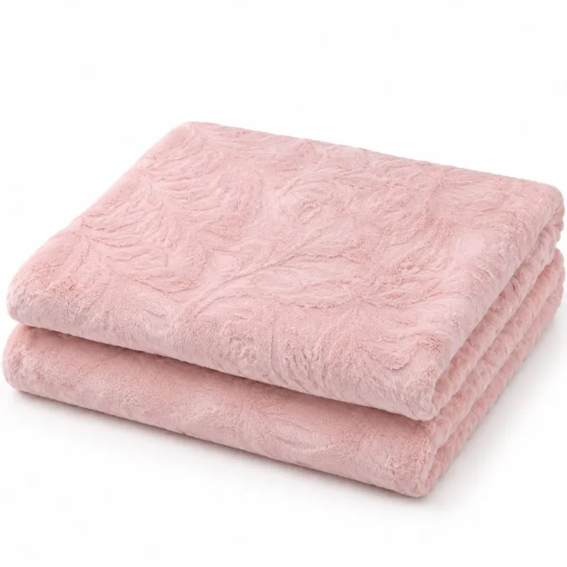 Manta Queen Brushed Flannel 220x240cm 100% Poliéster Tessi Peach