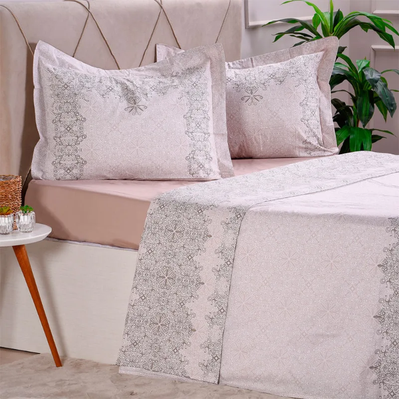 Jogo De Cama 200 Fios Estampado Solteiro Paul Tessi