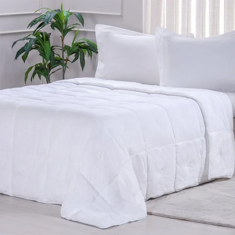 Edredom Super King Toque De Plumas 260 Fios New 260x280cm Tessi Branco