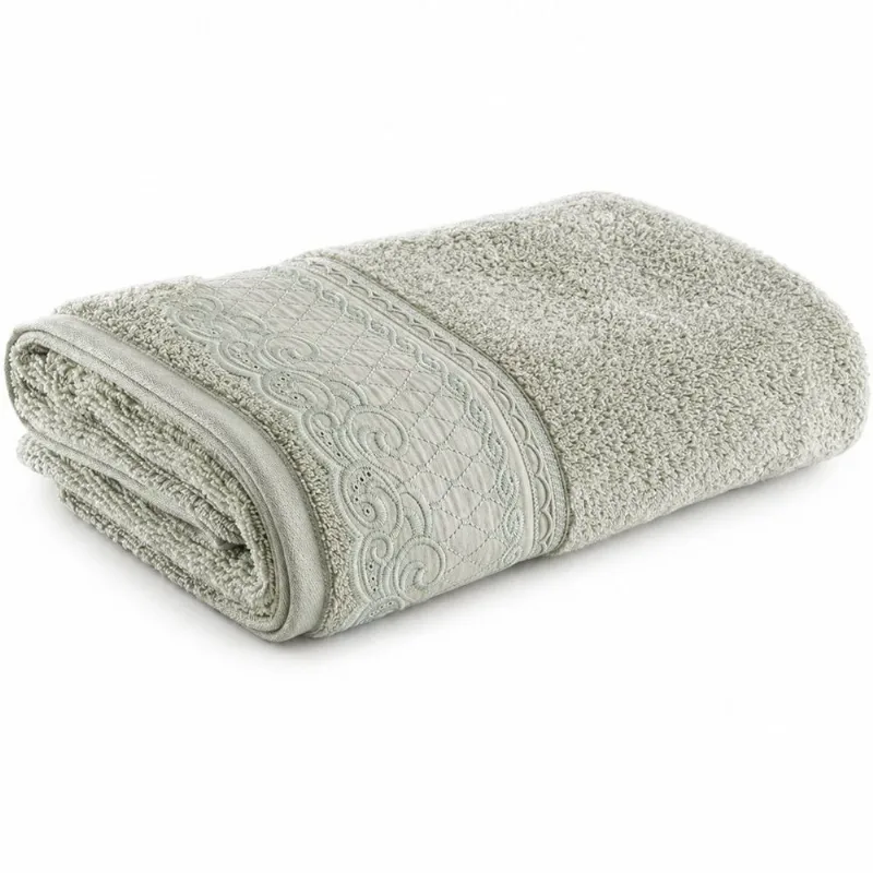 Toalha De Banho Broderie 100% Algodão 400g/m² 70x135cm Bene Casa Verde
