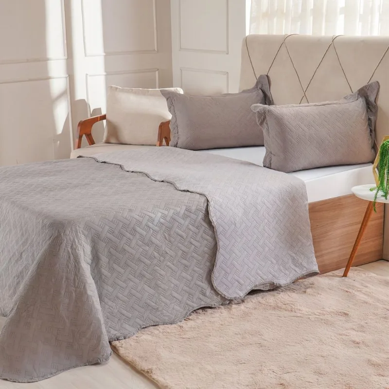 Kit Cobre Leito Casal Ultra Lisse Lisa New 210x230cm Roccia