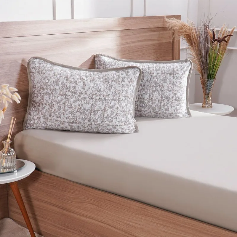 Jogo De Cama Queen 3 Pçs Malha Premium 145g/m² 100% Algodão 158x198x35cm Ardonos