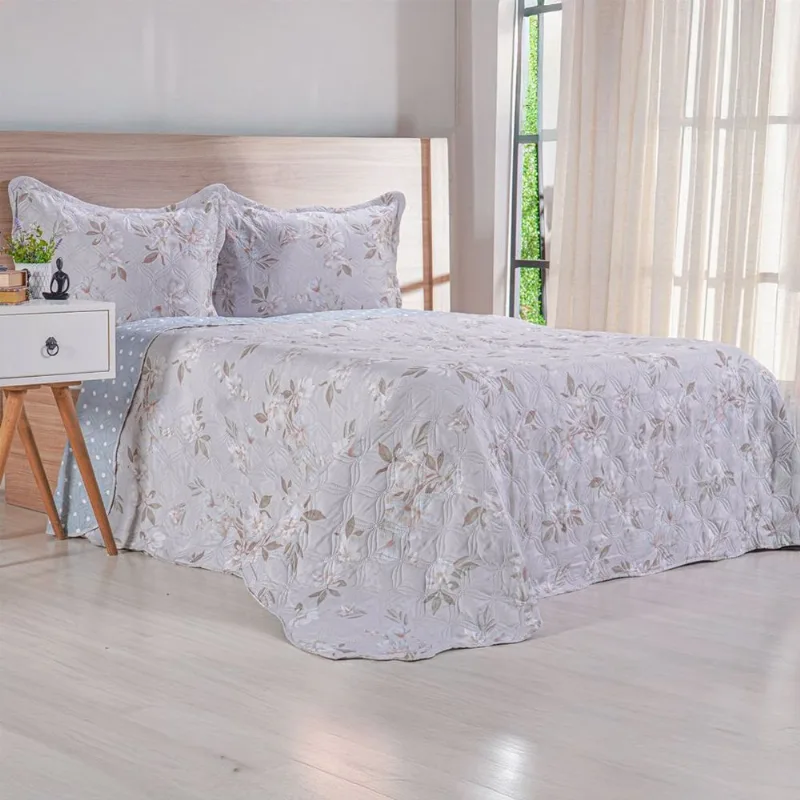 Kit Cobre Leito Solteiro Ultra Lisse New 100% Poliéster 160x220cm Pienza
