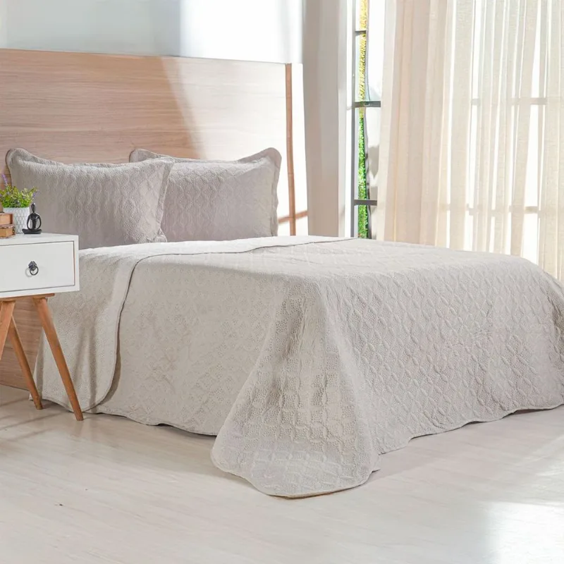 Kit Cobre Leito King Ultra Lisse Lisa New 250x270cm Cashmere