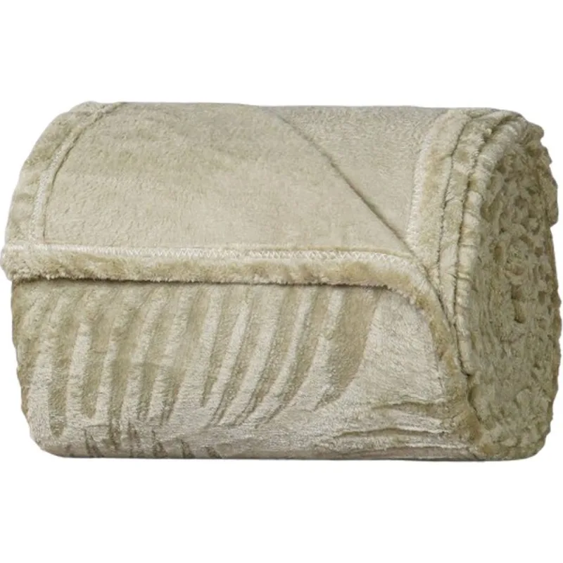 Manta Queen Brushed New Microfibra Flannel 100% Poliéster 220x230 Folha Seca